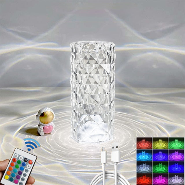 Luminária de mesa cristal Led